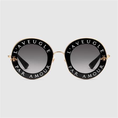 gucci round frame metal sunglasses|Gucci eyewear round frame sunglasses.